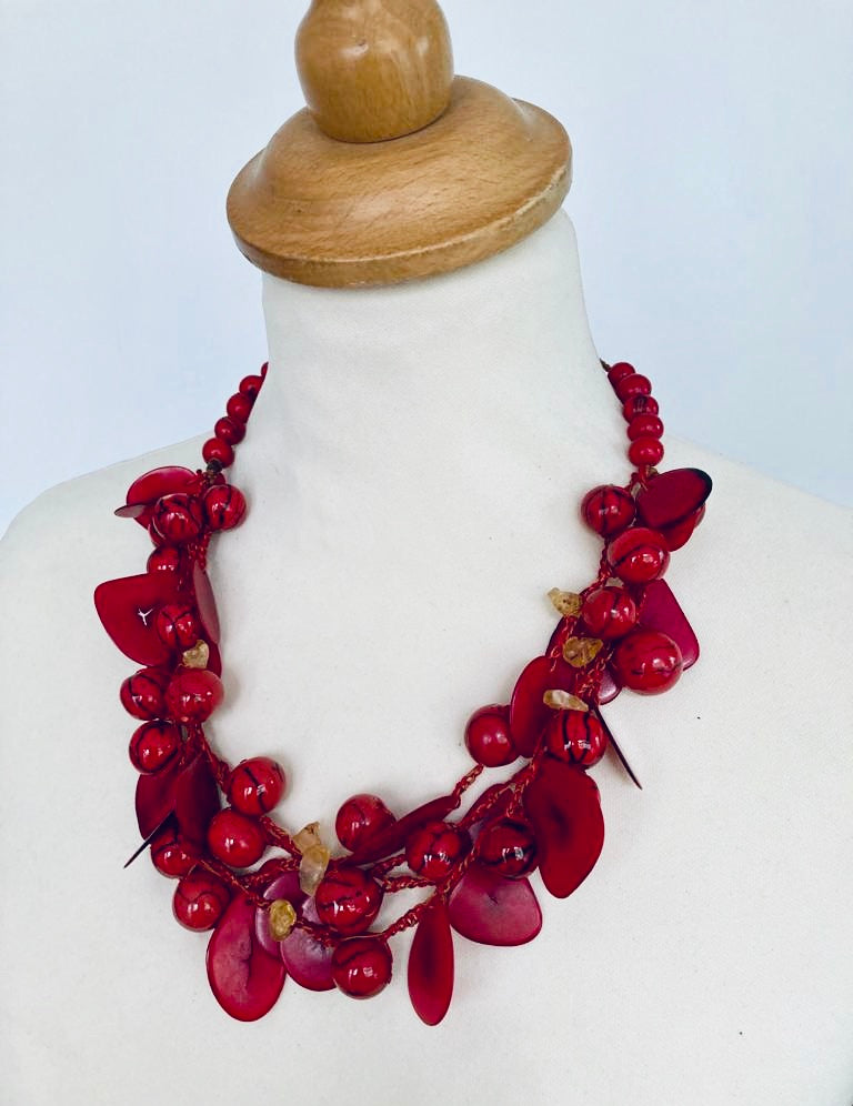 Red Tagua Necklace